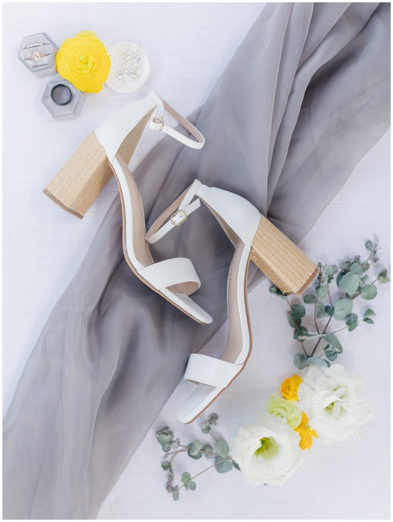 Yellow Flatlay for wedding shoes