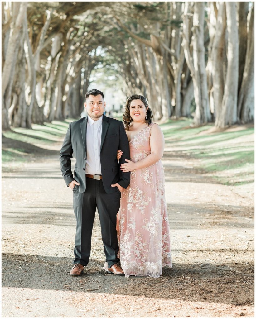 Power Couple Engagement under Cypress Tree Tunnel