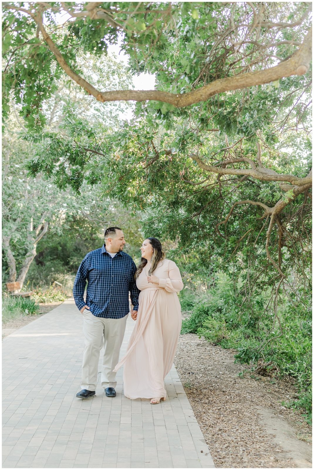 Engagement photos at UC Davis Arboretum