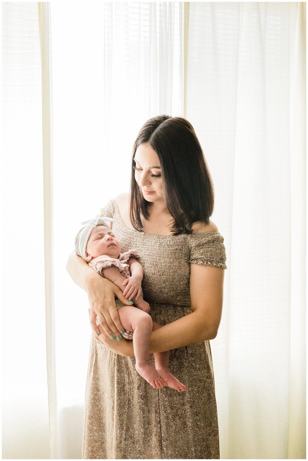 First time mom and newborn photos