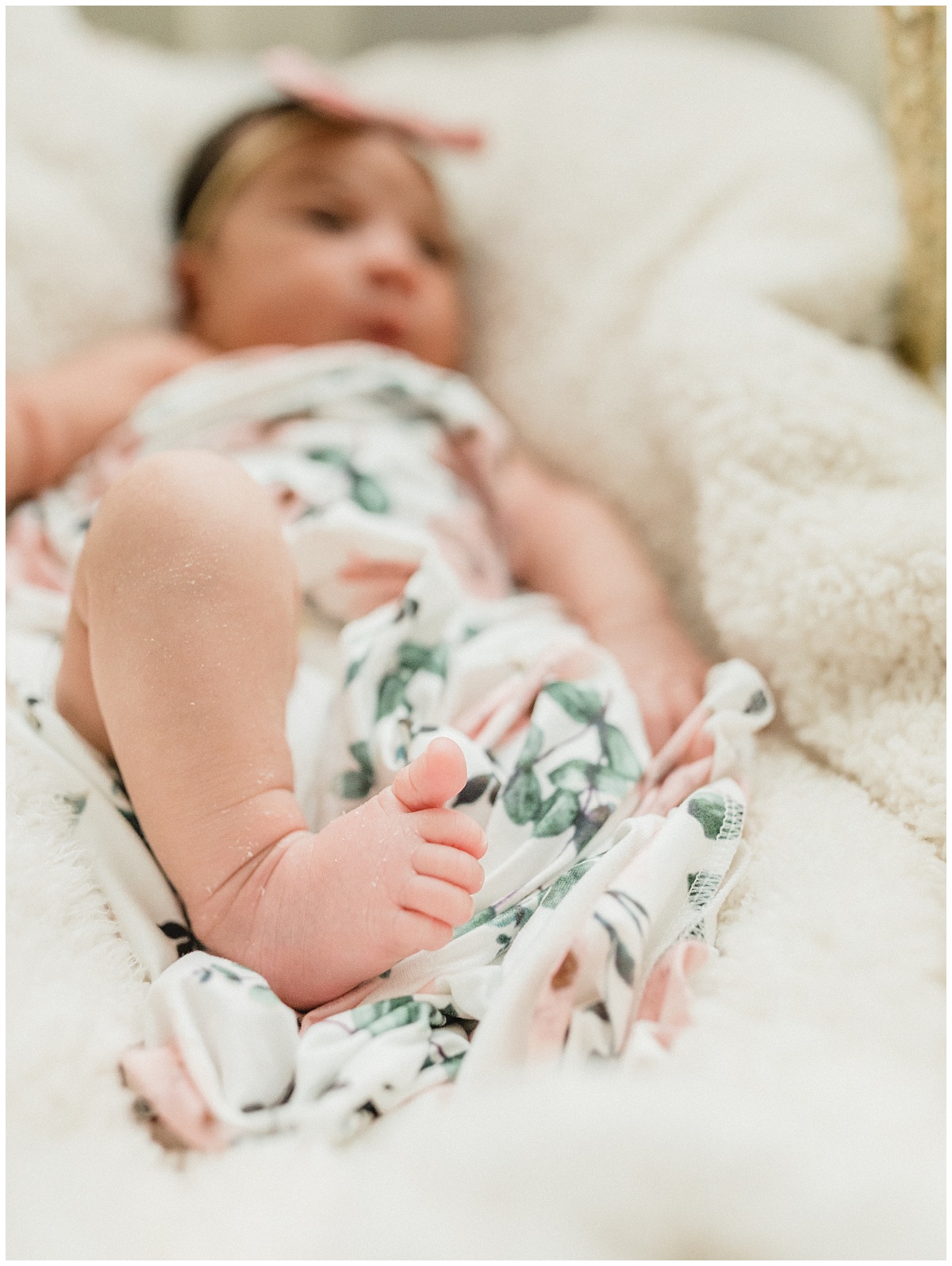 Newborn and her toes