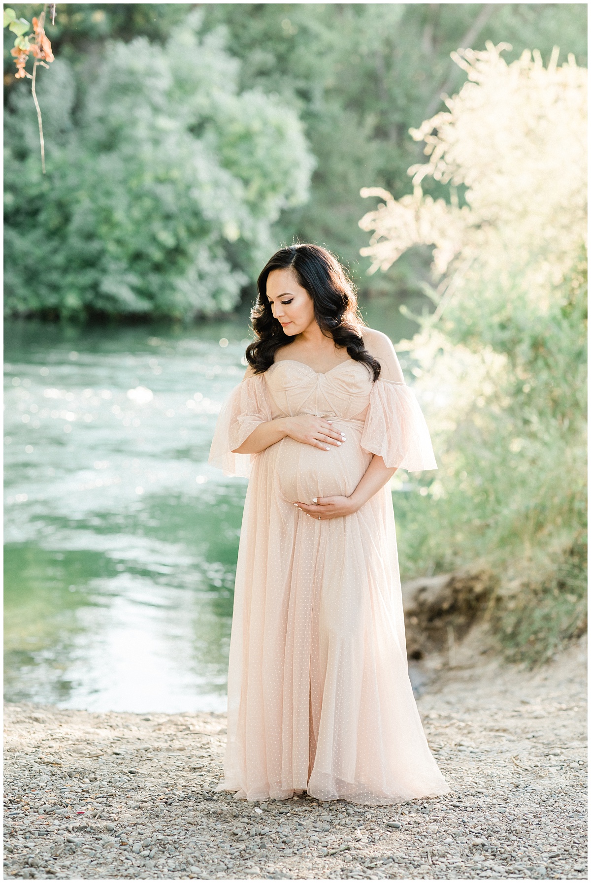 Romantic and Ethereal Maternity Gown