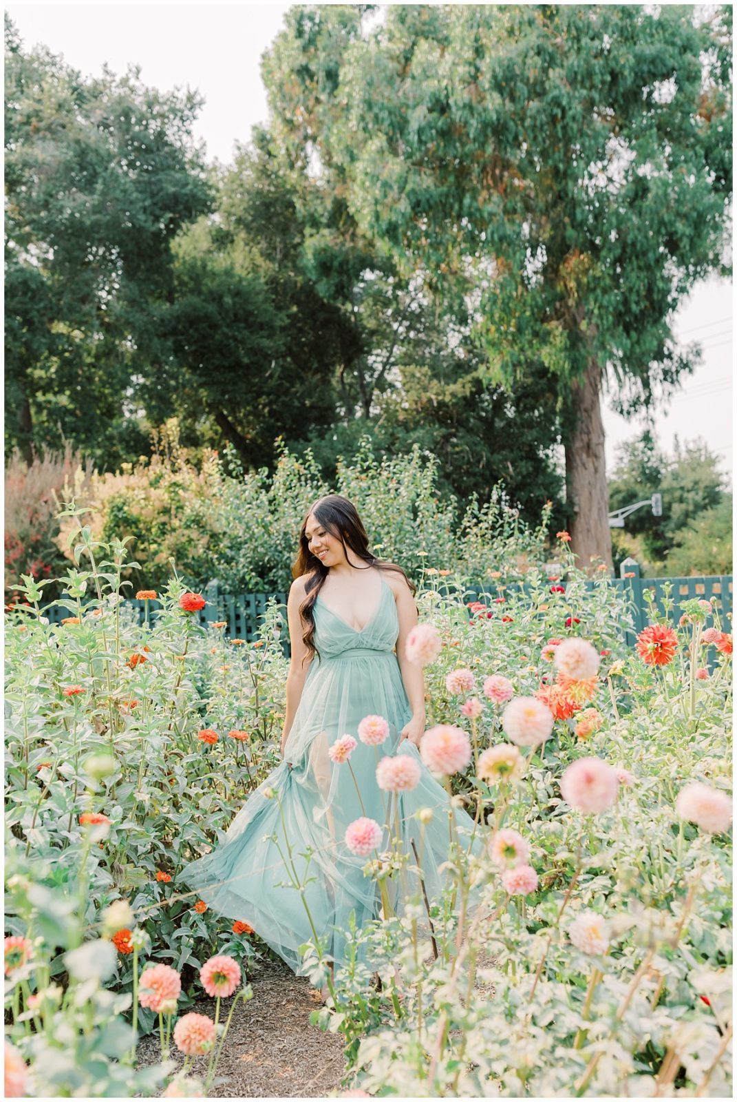 Engagement Session in a Flower Garden