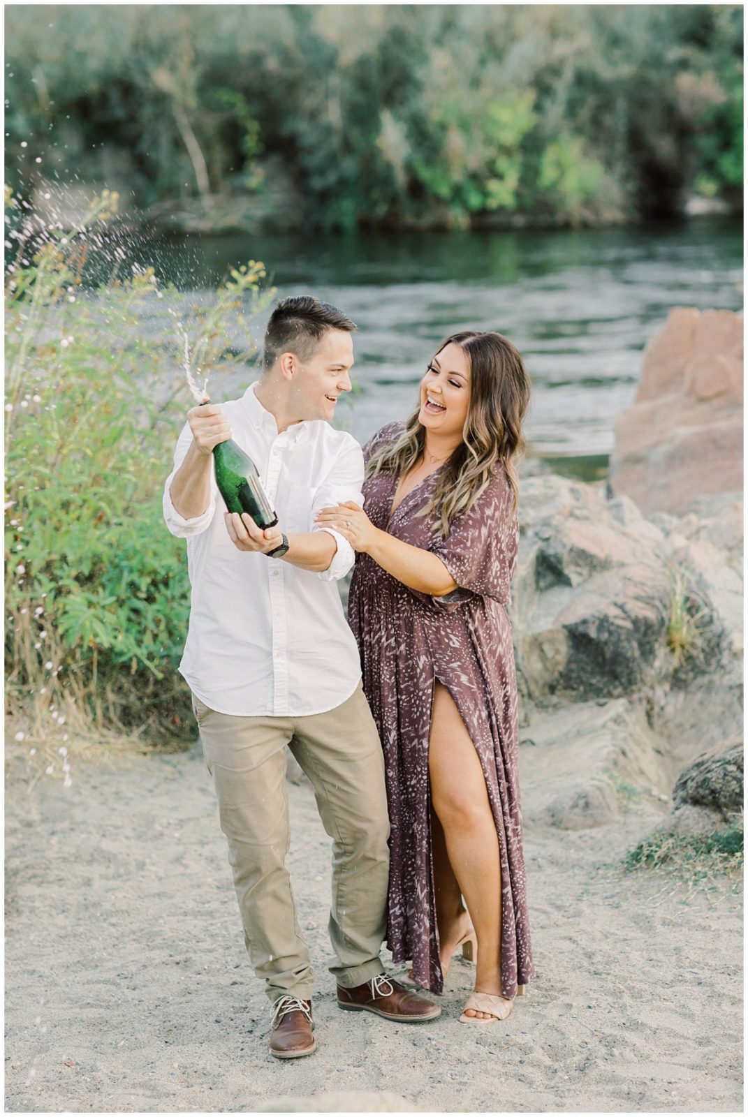 Champagne Engagement Session