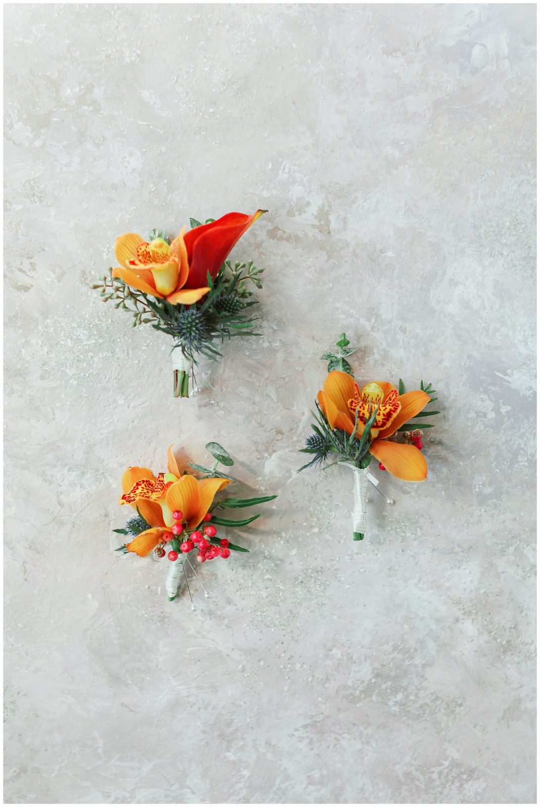 Wedding Boutonniere Fall Colors