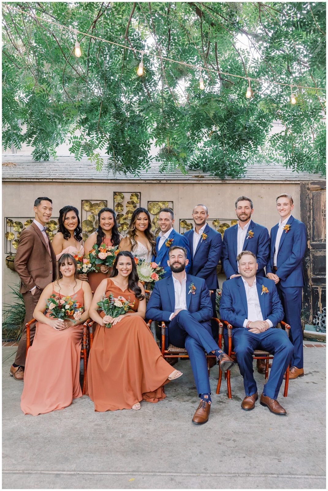 Wedding Party in Terracotta Colors