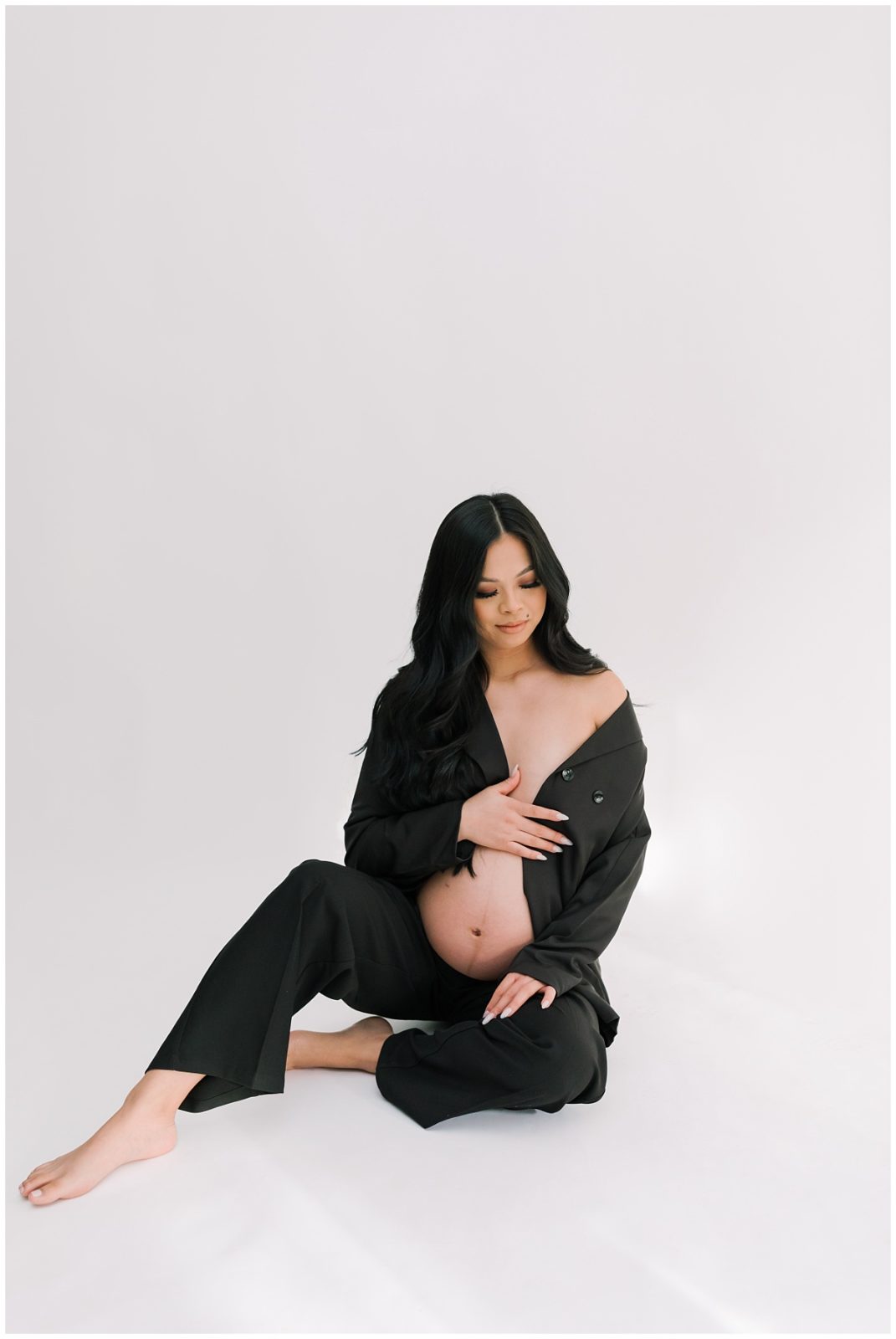 Pant Suit Maternity Photos