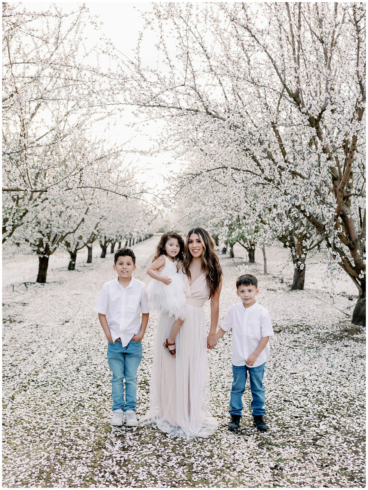 Family Almond Blossom Session Mommy and Me