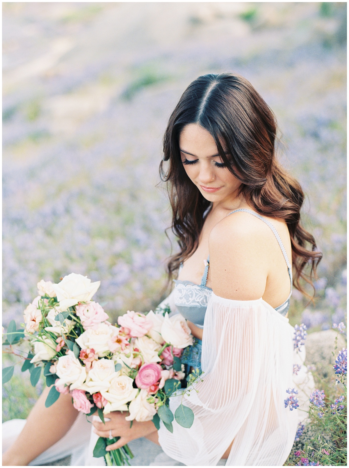 Bridal Boudoir in the Lupines