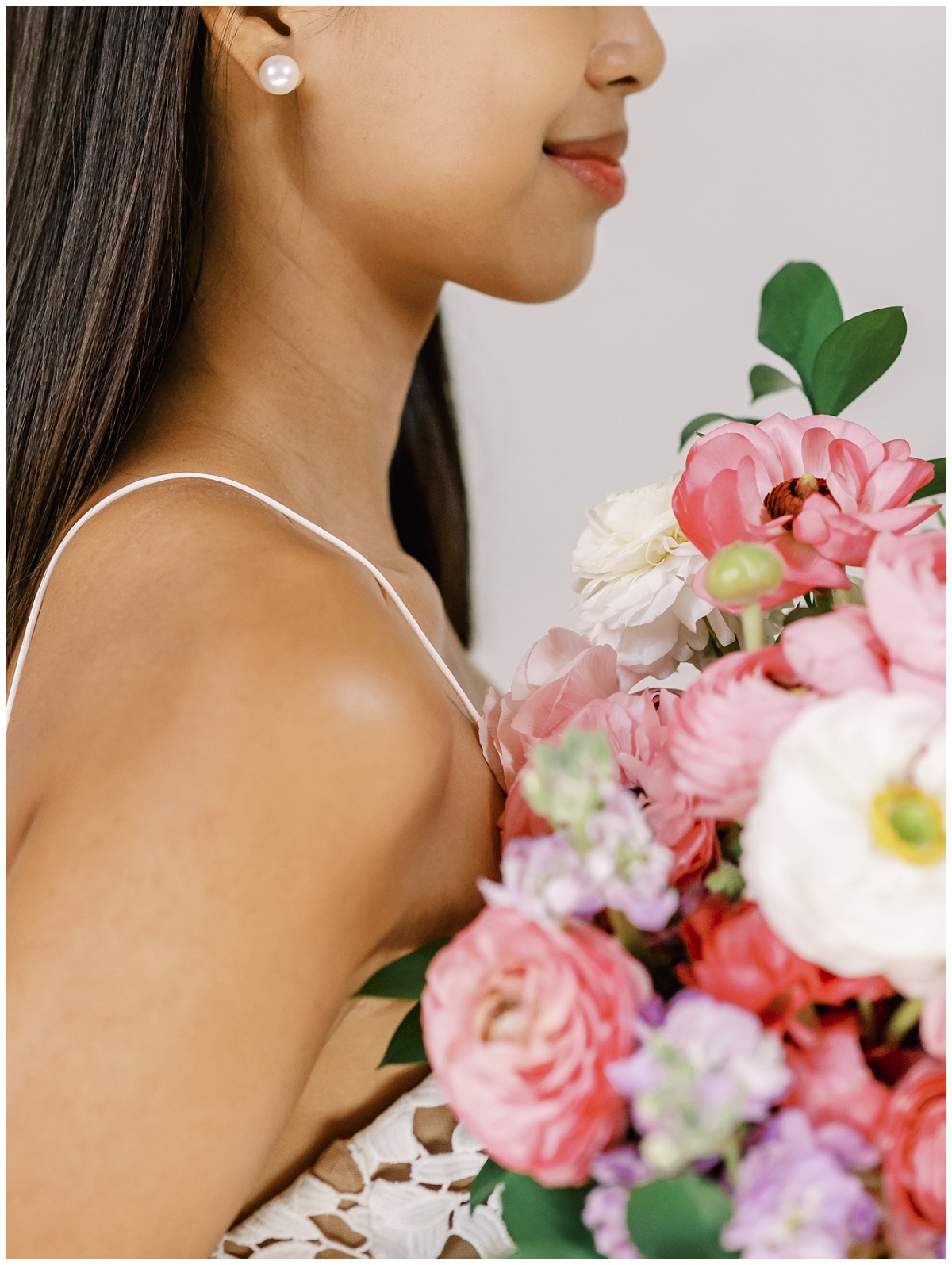 Bridal Details with Bouquet and Earring