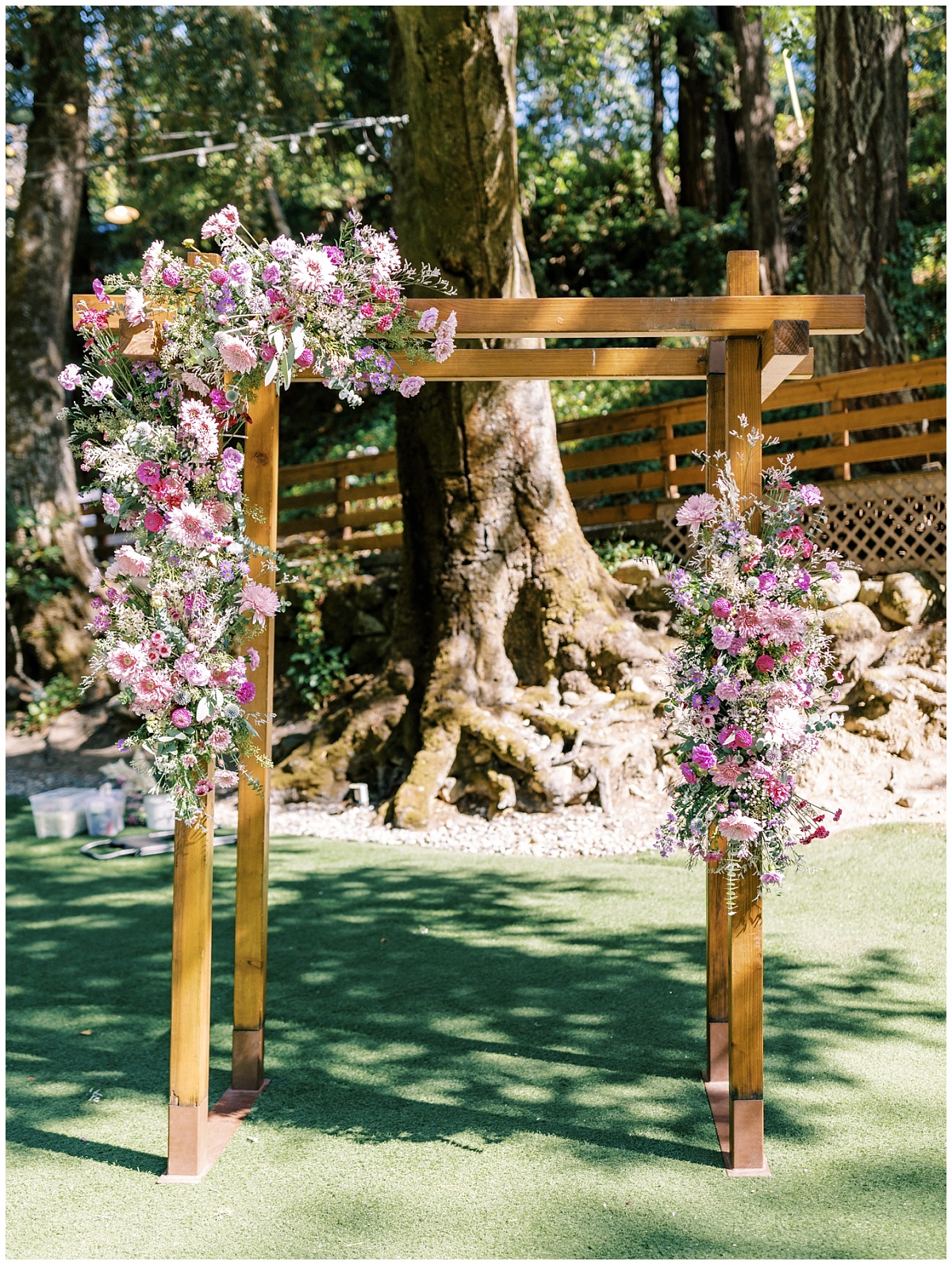 Wedding Arch Lavender and Sage Flowers