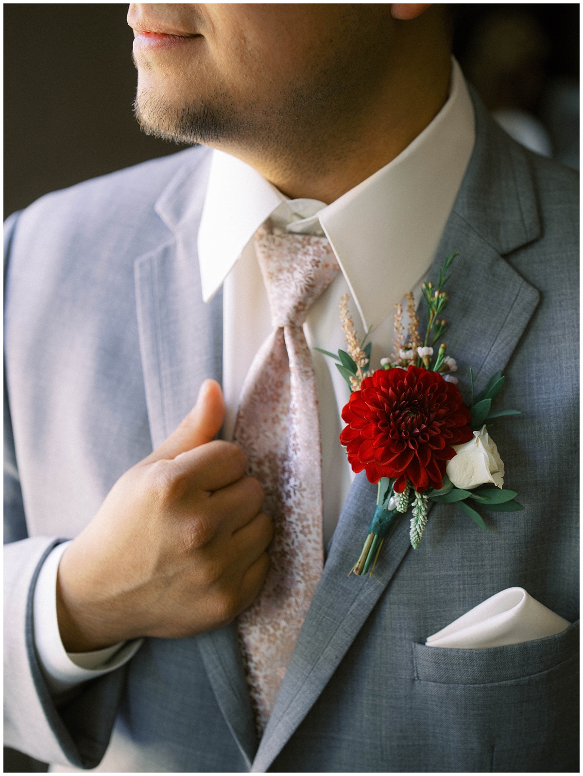 Red Boutonniere 