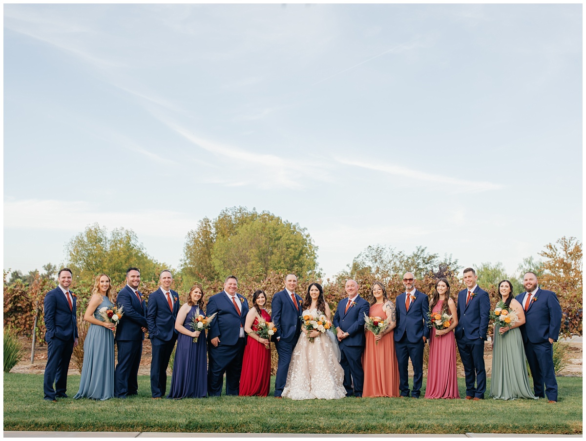 Wedding Party Photos with Fall Colors