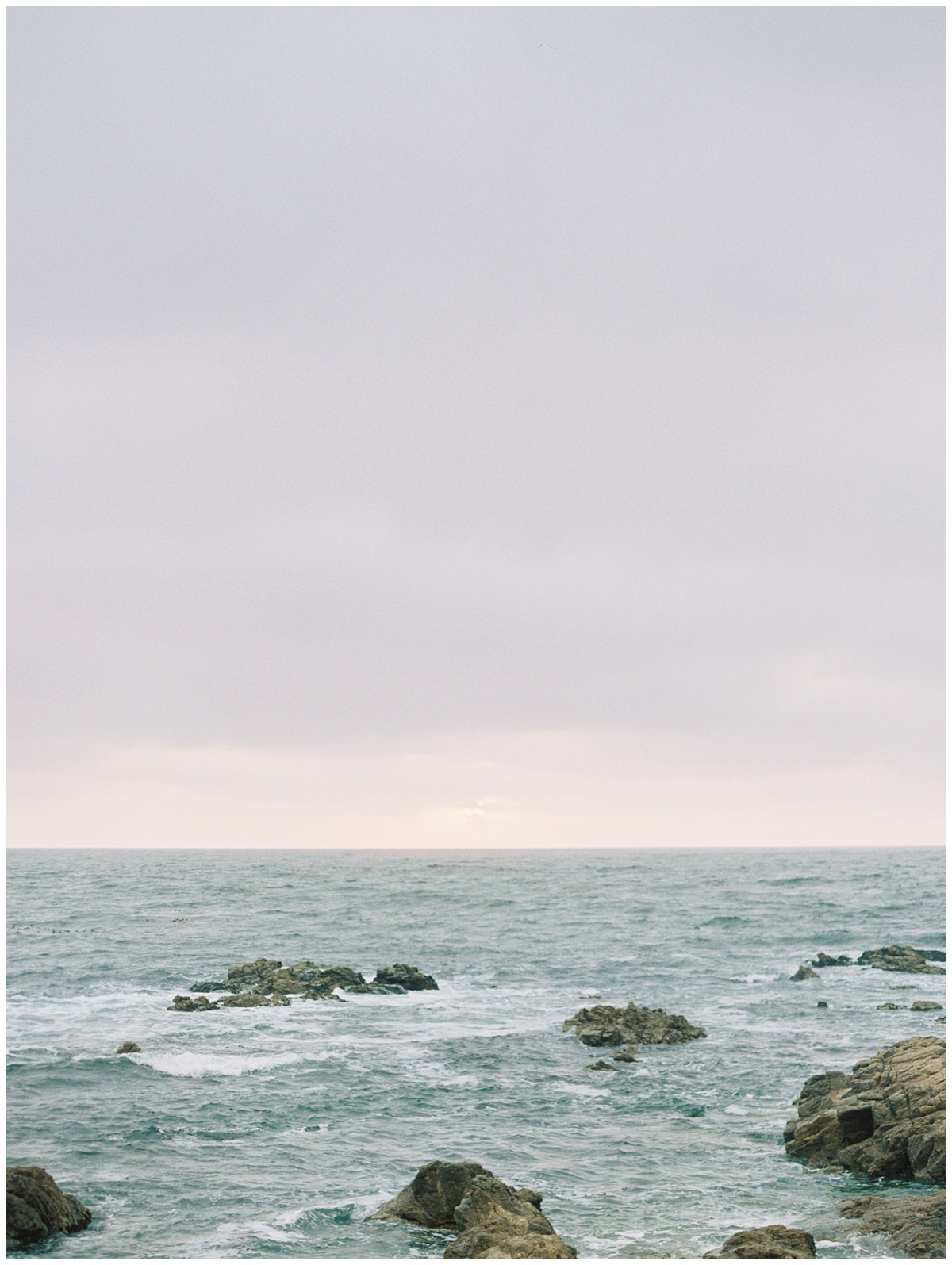 Monterey Coast captured during sunset and overcast skies on Portra 800