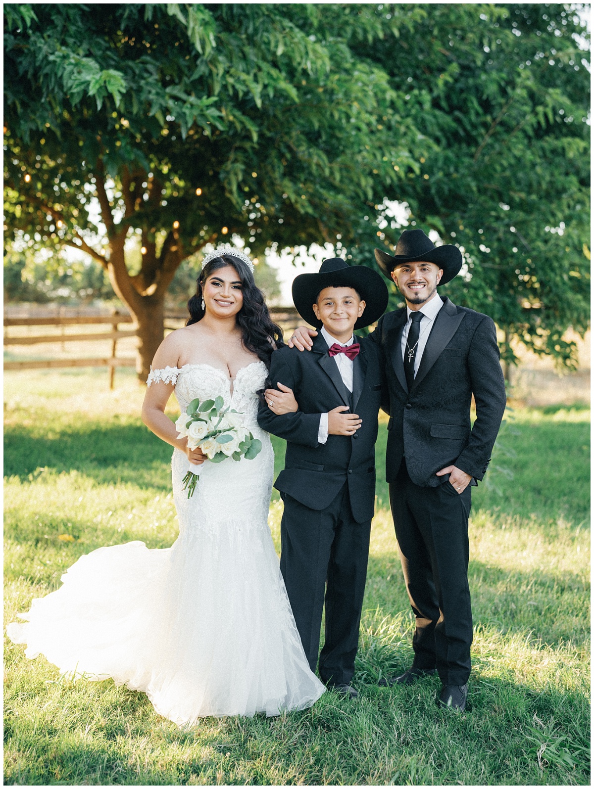 Hispanic Wedding Couple for their Wedding Photos.