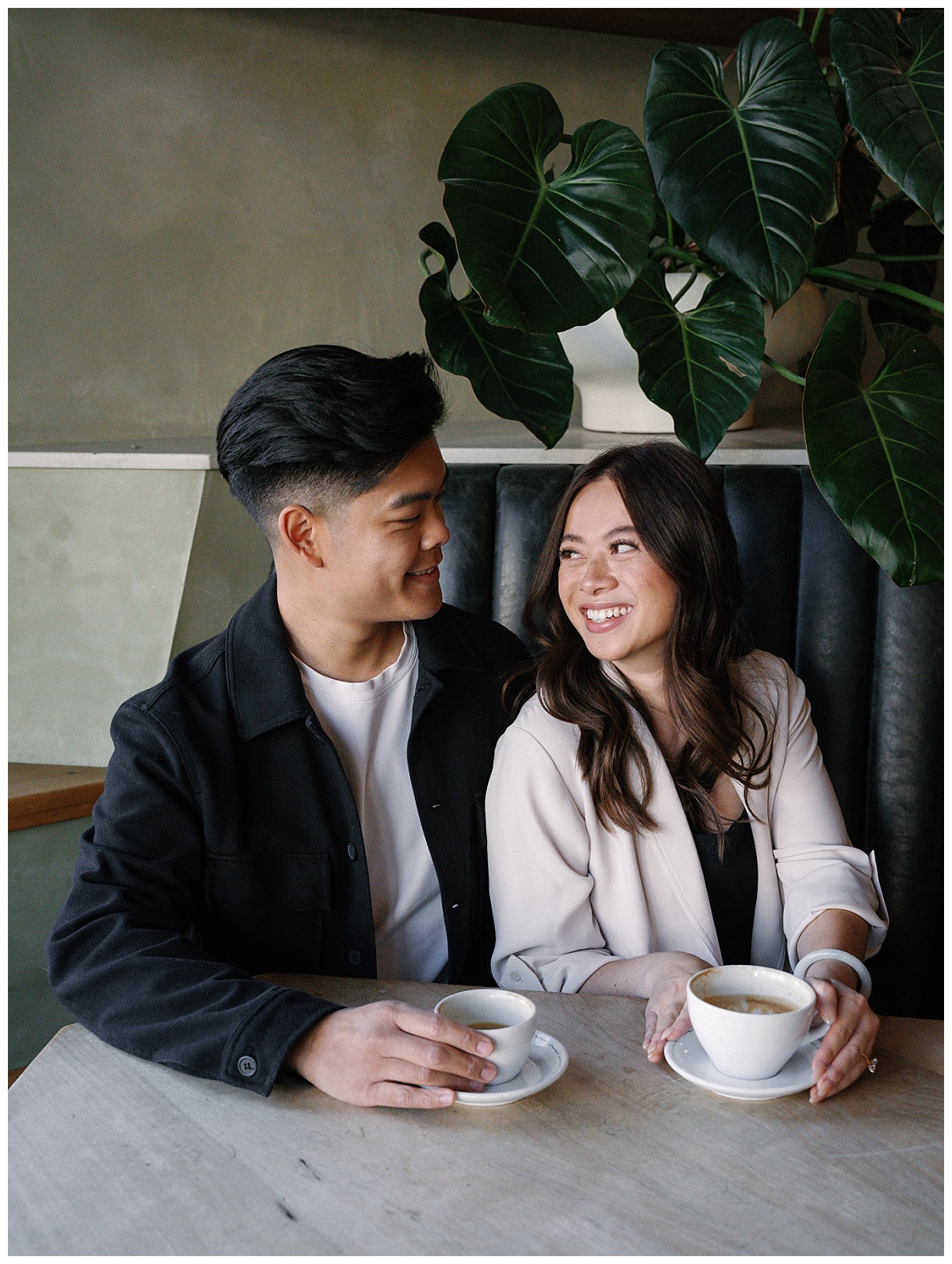 Coffee Shop Engagement Session